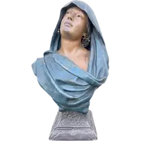 Buste de femme en terre cuite. Signé René Charles Masse (1855-1913).