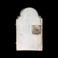 Porte de tabernacle en bois laqué et doré. Gênes.