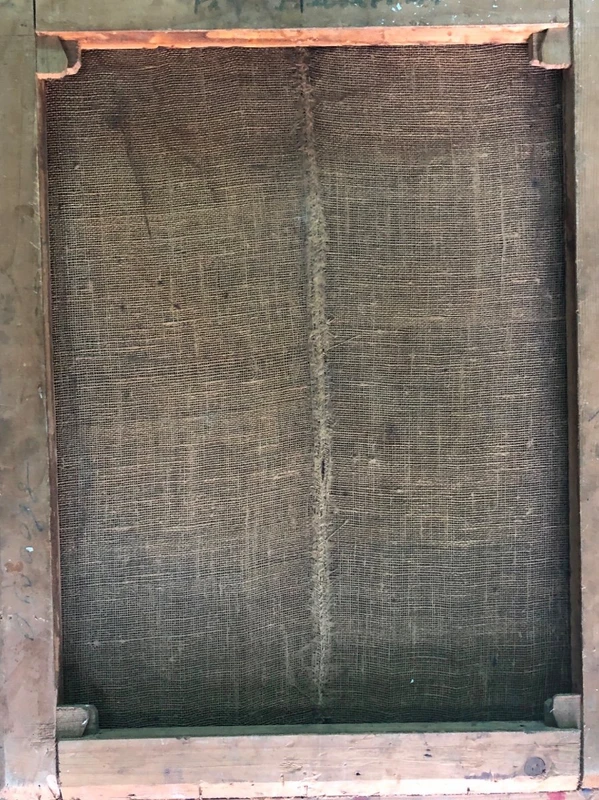 Peinture à l'huile sur toile représentant saint François de Sales