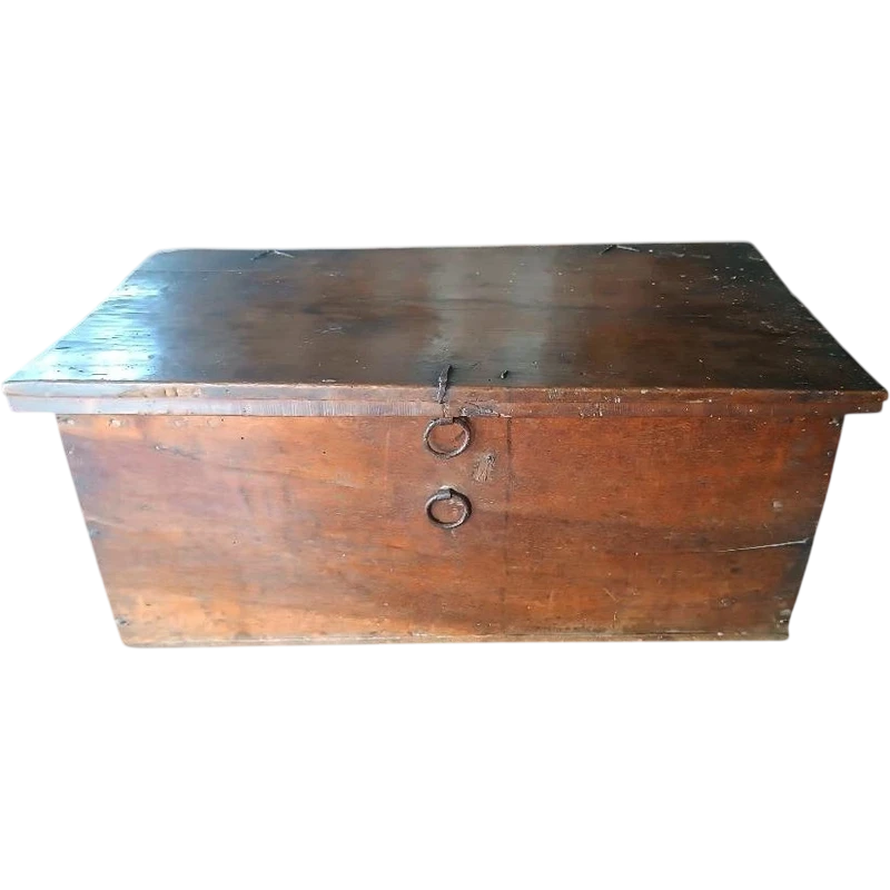 Antique 17th-century walnut chest from Tuscany