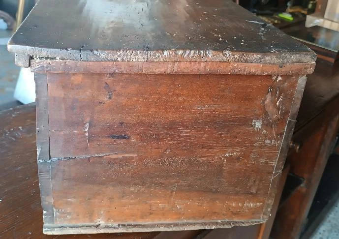 Antique 17th-century walnut chest from Tuscany