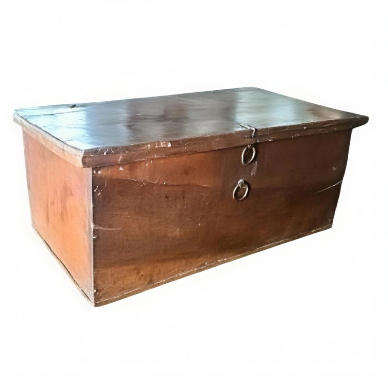 Antique 17th-century walnut chest from Tuscany