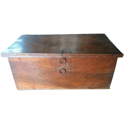 Antique 17th-century walnut chest from Tuscany