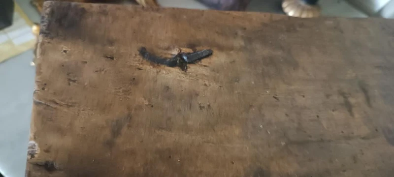 Antique wooden chest, box, or casket from the 17th century