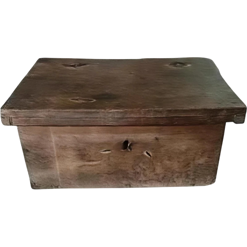 Antique wooden chest, box, or casket from the 17th century