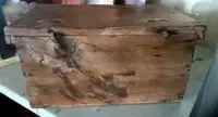 Antique wooden chest, box, or casket from the 17th century