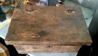 Antique wooden chest, box, or casket from the 17th century