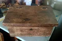 Antique wooden chest, box, or casket from the 17th century