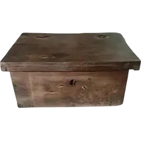 Antique wooden chest, box, or casket from the 17th century