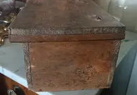 Antique wooden chest, box, or casket from the 17th century