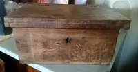 Antique wooden chest, box, or casket from the 17th century