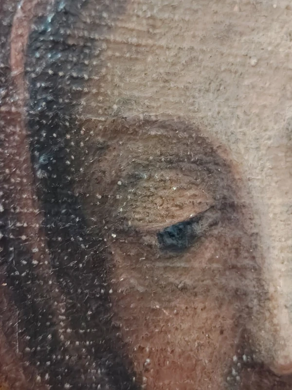 Oil on canvas depicting the Madonna in prayer  17th century