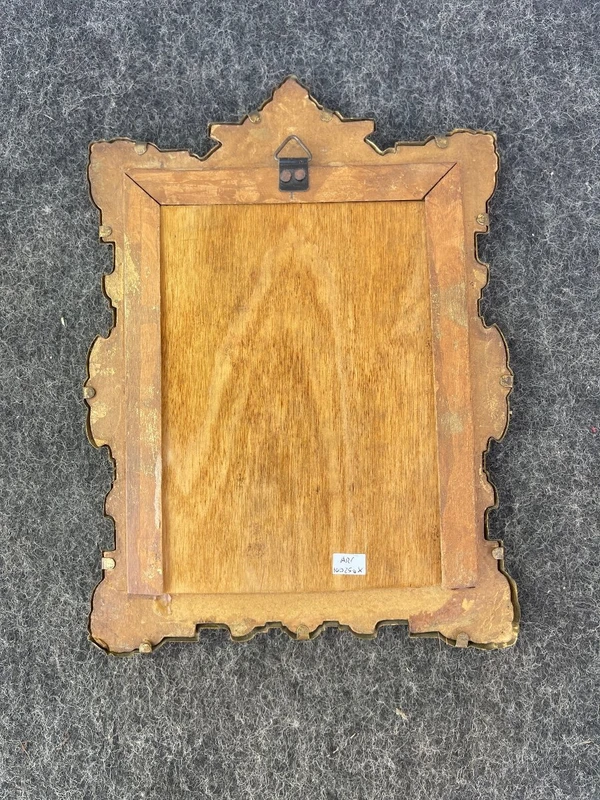Miniature à l'huile sur carton représentant une figure féminine. (M