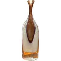 Bouteille « morandienne » en verre épais  submergée. Flavio Poli, Seguso vetri d’arte. Murano.