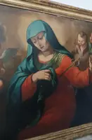 Large antique oil painting on canvas depicting the Sorrowful Madonna – Baroque period