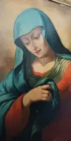 Large antique oil painting on canvas depicting the Sorrowful Madonna – Baroque period