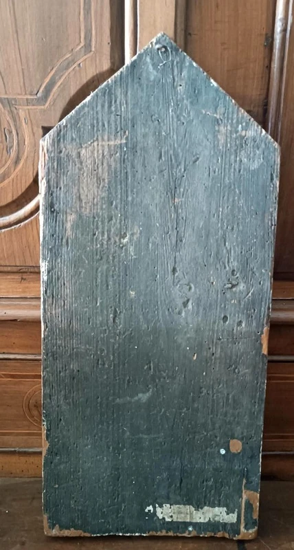 Dipinto su tavola scuola cretese XVIII secolo-San Giovanni Battista