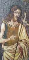 Dipinto su tavola scuola cretese XVIII secolo-San Giovanni Battista