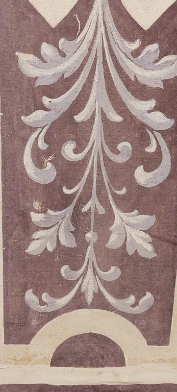 Memento Mori Scheletro grande dipinto a tempera su tela XVIII secolo .Italia