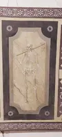 Memento Mori Scheletro grande dipinto a tempera su tela XVIII secolo .Italia