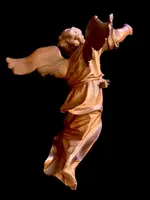 Paire d'anges en pied sculptés dans le bois. Ligurie.
