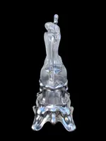 Silver oil cruet with embossed Art Nouveau motifs. Minerva hallmark. France.