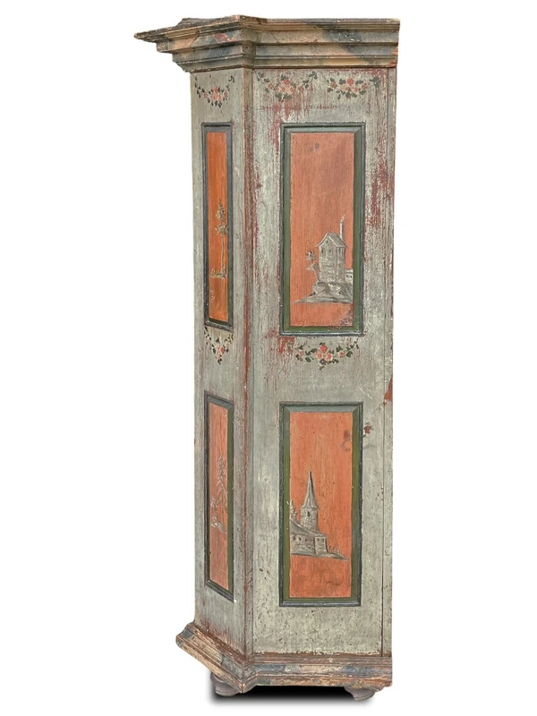 Armoire à deux portes peinte, datée de 1804