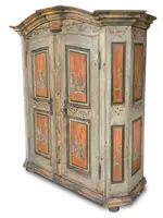 Armoire à deux portes peinte, datée de 1804