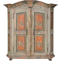 Armoire à deux portes peinte, datée de 1804