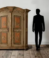 Armoire à deux portes peinte, datée de 1804