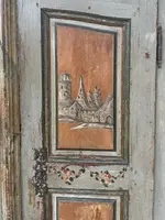 Armoire à deux portes peinte, datée de 1804