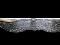 Cornice portaritratti in argento con incisione di simboli americani ( bandiera e aquila )