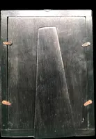 Cornice portaritratti in argento con incisione di simboli americani ( bandiera e aquila )
