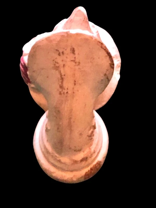 Pipa in terracotta raffigurante testa di soldato bersagliere.Manifattura Dutel Gisclon.Francia.