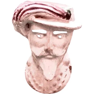 Terracotta pipe depicting the head of a Bersagliere soldier. Made by Dutel Gisclon. France.