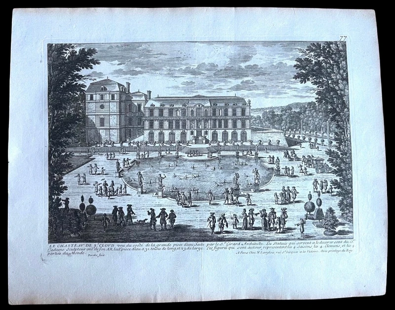Serie di 8 stampe-incisioni all’acquaforte di Gabriel Perelle (1604–1677)