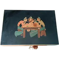 Inlaid wooden game box from the early 1900s