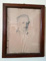 DESSIN AU CRAYON SUR PAPIER - Portrait de Cesare Altoviti - Antonio Ciseri 1871-