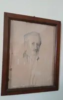 DESSIN AU CRAYON SUR PAPIER - Portrait de Cesare Altoviti - Antonio Ciseri 1871-