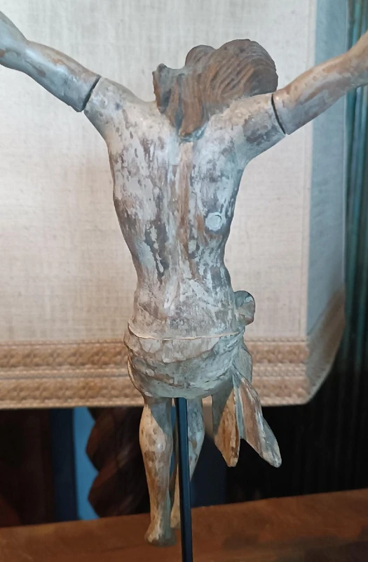 Antico cristo in legno policromo XVII secolo Italia
