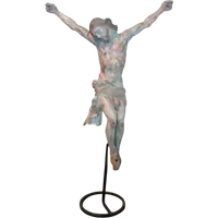 Antico cristo in legno policromo XVII secolo Italia