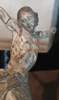 Antico cristo in legno policromo XVII secolo Italia