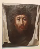 Antique painting - Oil on canvas: Christ and the Veil of Veronica - 18th century