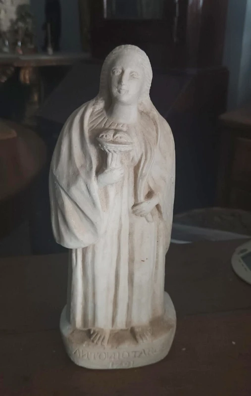 Ancient marble sculpture depicting Saint Lucy