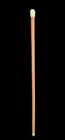 A walking stick with an ivory knob carved in the round with Commedia dell’Arte masks.