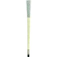 An ivory "evening" cane with tips and embossed silver featuring rocaille motifs