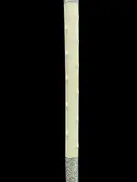 An ivory "evening" cane with tips and embossed silver featuring rocaille motifs