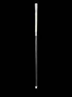 An ivory "evening" cane with tips and embossed silver featuring rocaille motifs