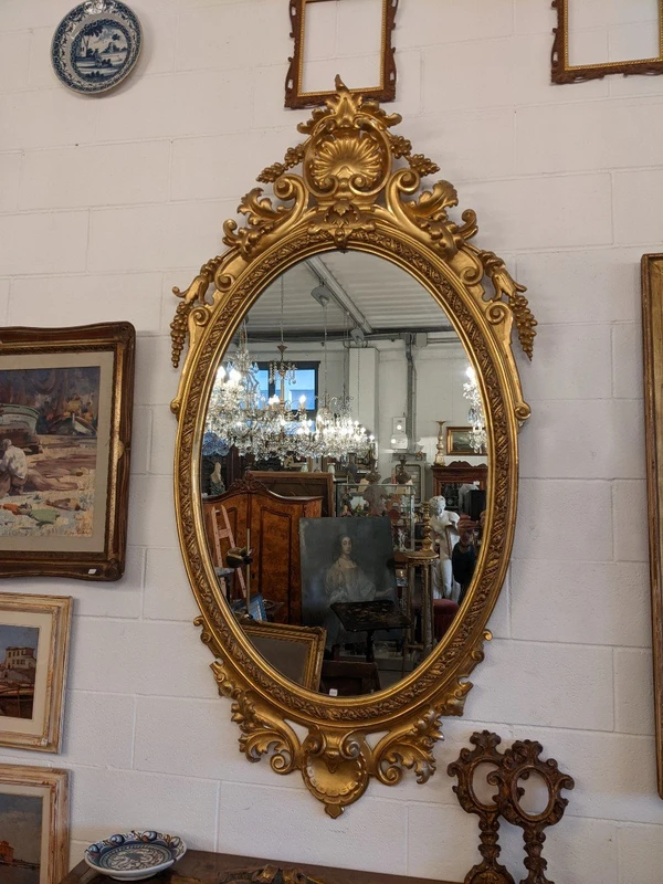 Grande specchiera ovale