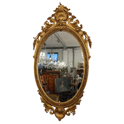 Grande specchiera ovale